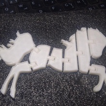 flexi unicorn keychain 3d print model - Mito3D