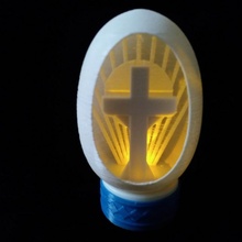 easter cross egg electronic tealights cool decorative lights seasonal tea tealight 3d print model - Mito3D