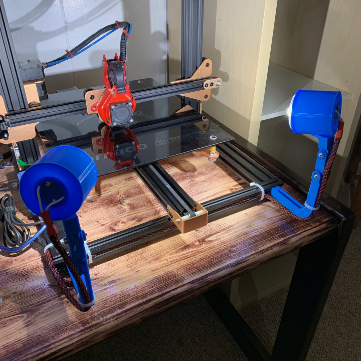 Go Pro monter lumière gousses éclairage 3D print model - Mito3D