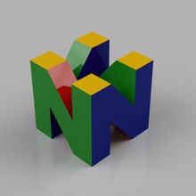 nintendo 64 3d juego azar logo 3d print model - Mito3D