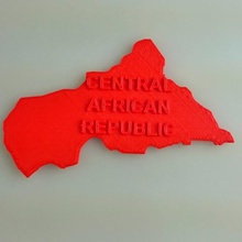 map central african republic education 3d print model - Mito3D