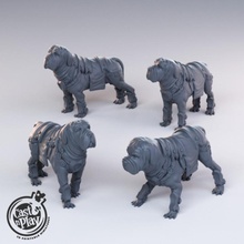 bandit mastiffs pre-supported tabletop dog fantasy play dnd cast doggo castnplay mastiff 3d print model - Mito3D