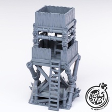 Wachturm pre supported Tischplatte Fantasie abspielen Terrain Turm sehen Landschaft Bandit Besetzung streuen Castnplay 3d print model - Mito3D