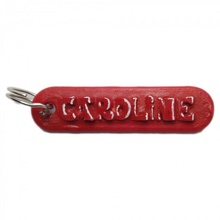 caroline personalized keychain embossed letters customizable llaveros names personalizados nombres 3d print model - Mito3D
