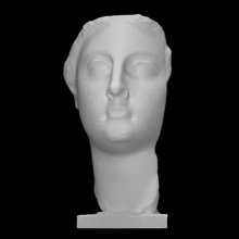head woman scan broken face goddess greek portrait sculpture fragment 3d print model - Mito3D