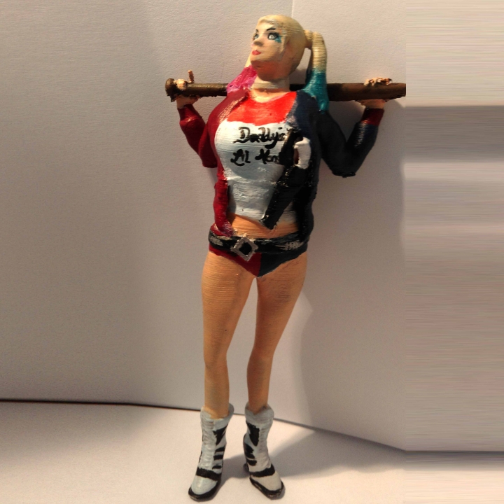 margot robbie harley quinn fan art batman comic comics harleyquinn margotrobbie actress 3D print model - Mito3D