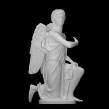 ajoelhado anjo Varredura cristandade escultura mármore religião florença Itália candelabro fotogrametria figurativo altar 3d print model - Mito3D