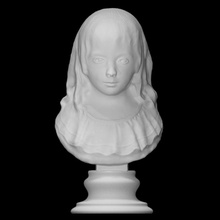 bust julie lter scan face girl head portrait marble schadow molter 3d print model - Mito3D