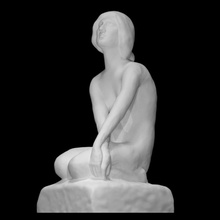 female figure kneeling scan girl woman 3d print model - Mito3D