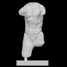 torso scan sculpture bronze france rodin figurative clay auguste mutilation walking-man 3d print model - Mito3D