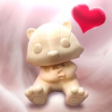 kötü hayvan Şirin hediye Aşk Evcil Hayvan karakter sevgili doğum günü kabarık porsuk 3d print model - Mito3D