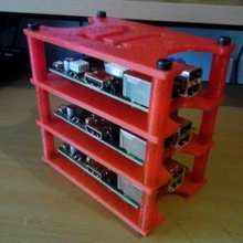 raspbery pi cluster rack cluster raspi 3d print model - Mito3D