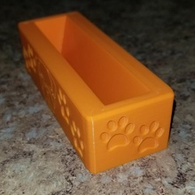 paw print business card holder 3d print model - Mito3D