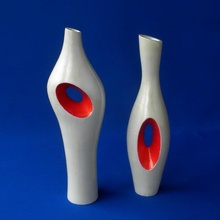 par vasos jardim decoração elegante mobília interior escultura vaso 3d print model - Mito3D