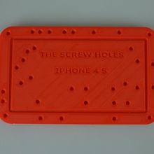 screw holes iphone 4 gadgets & electronics 4s screwholes 3d print model - Mito3D