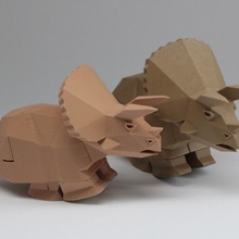 fonctionnement tricératops jouets Jeux dinosaure amusement jouet automates amao jeu 3d print model - Mito3D