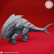 Bulette tampo mesa miniatura criatura dragões masmorras monstro Tubarão d 28mm dnd 54mm terrestre 3d print model - Mito3D