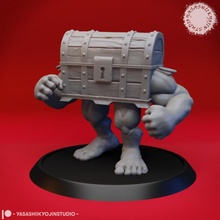mimic - brawler treasure chest tabletop miniature roleplaying d&d 28mm dnd 54mm shapeshifter 3d print model - Mito3D