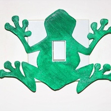 frog light switch cover & garden animal bedroom kids uk lightswitch decor ire 3d print model - Mito3D
