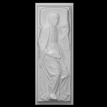 tombeau effigie femme analyse sculpture Italie mort enterrement Naples high relief 3d print model - Mito3D
