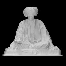 edward William corsia scansione uomo seduta orientalista turbante 3d print model - Mito3D