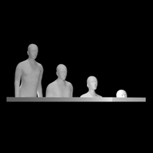 verdeado ii escanear cabeza hombre hombres estatua 3d print model - Mito3D