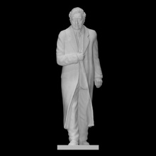 statue maurice gilliams scan man coat bronze poet tall antwerp stood 3d print model - Mito3D