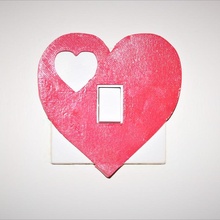 heart light switch cover & garden bedroom cute decoration kids love uk lightswitch decor loveheart ire 3d print model - Mito3D