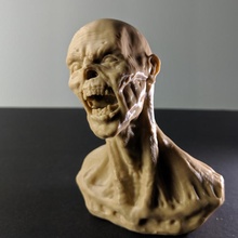 zombie bust fan art white dead walkingdead walking walker whitewalker 3d print model - Mito3D