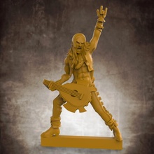 human male bard - metal 32mm scale miniature tabletop fantasy miniatures dungeonsanddragons ocarina heavymetal d&d dnd pathfinder lute shortsword 3d print model - Mito3D