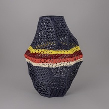 filaire silex vase Cadre nature sculpture Roche puce biologique câble bord ébréché 3d print model - Mito3D