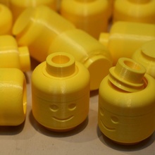 lego head container face screw yellow thread minifig 3d print model - Mito3D