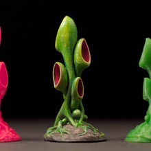 tabletop plant alien vegetation 01 40k fantasy terrain wargaming warhammer miniature plants d&d 28mm mushrooms gaming wargame shrooms 3d print model - Mito3D