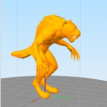 werecat monster 3d print model - Mito3D