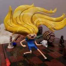 aventuras hora glorioso finlandés ventilador Arte cabello arte fan Aventura 3d print model - Mito3D