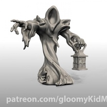 wraith tabletop ghost undead miniature wargame d&d dnd gloomykid 3d print model - Mito3D