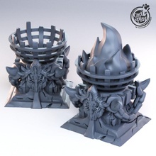 torches tabletop fantasy torch graveyard shadows dnd castnplay 3d print model - Mito3D