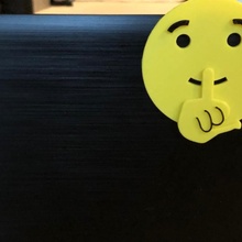 disturb emoji laptop hanger gadgets & electronics 3d print model - Mito3D