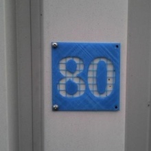 ev numarası işaret Bahçe openscad 3d print model - Mito3D