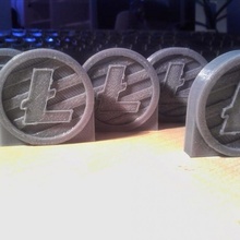 physical litecoin - paperwallet holder wallet cryptocurrency 3d print model - Mito3D