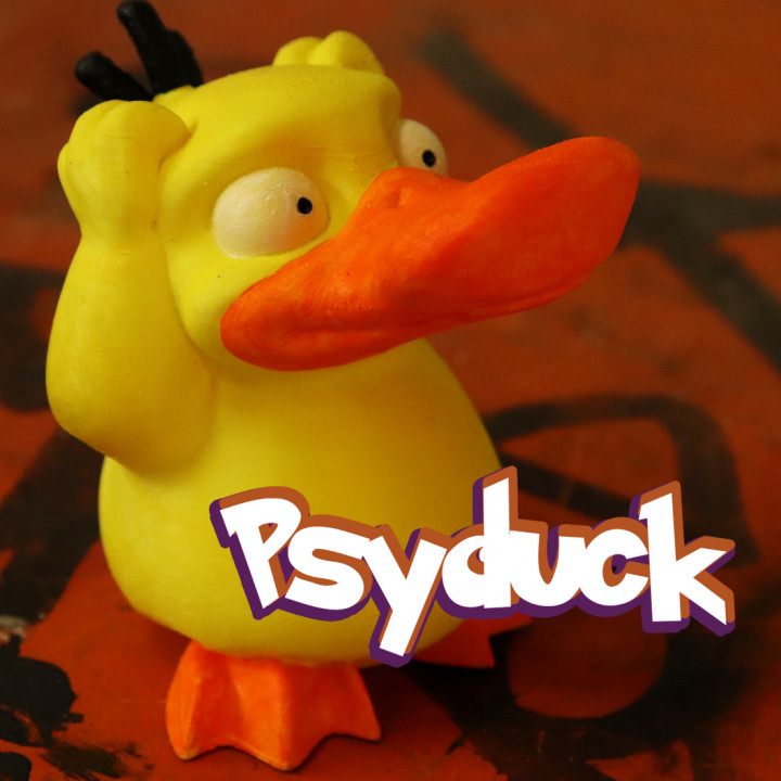 psyduck pok mon cartoon cute fun pokemon toys pikachu fanart enton 3D print model - Mito3D