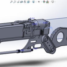 ricaduta laser fucile arma 3d print model - Mito3D
