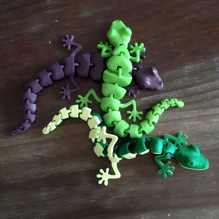 articulado lagarto brinquedos jogos flexível Lagarto 3D print model - Mito3D