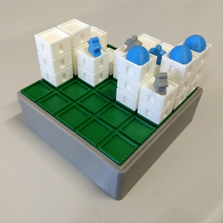 santorini portatile gioco strategia tavolo 3D print model - Mito3D