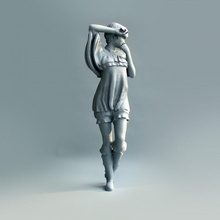joli femme 1 anatomie corps Vêtements femelle fille Humain Dame personnage vêtements jeune 3d print model - Mito3D