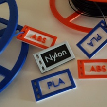 15 labels filament build 3d printer tag 3d print model - Mito3D