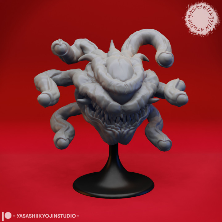 beholder eye tyrant - tabletop miniature creature dungeons monster rpg magic roleplaying spectator d&d 28mm dnd orb pathfinder 54mm 3D print model - Mito3D