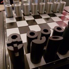 cilindrico scacchi impostato tavola Giochi vescovo re cavaliere pedone Regina torre 3d print model - Mito3D