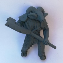 minoaries minotaurus miniature 28mm axe beast monster ram rpg warhammer boardgame tabletop dnd aries pathfinder frostgrave beastmen kings war kow 3d print model - Mito3D