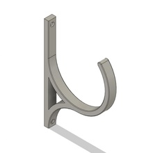 curvy bracket holder wall 3d print model - Mito3D